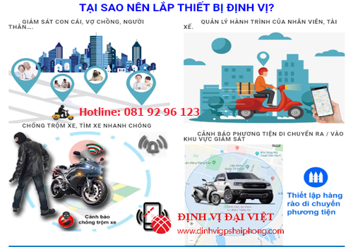 lap dinh vi o to dung pin hai phong